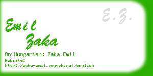 emil zaka business card